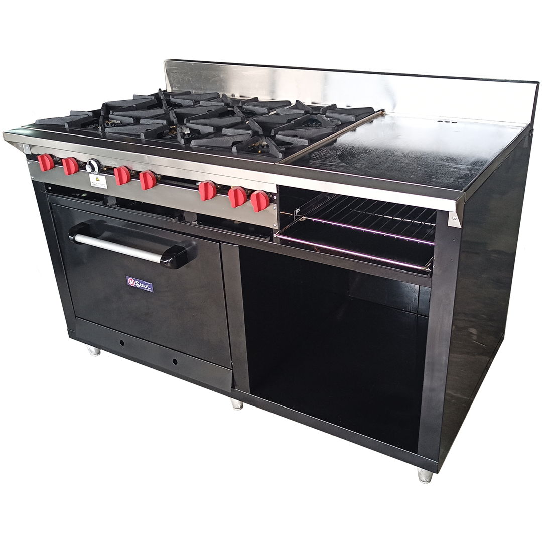 6-Burner Gas Stove, Grill and Oven