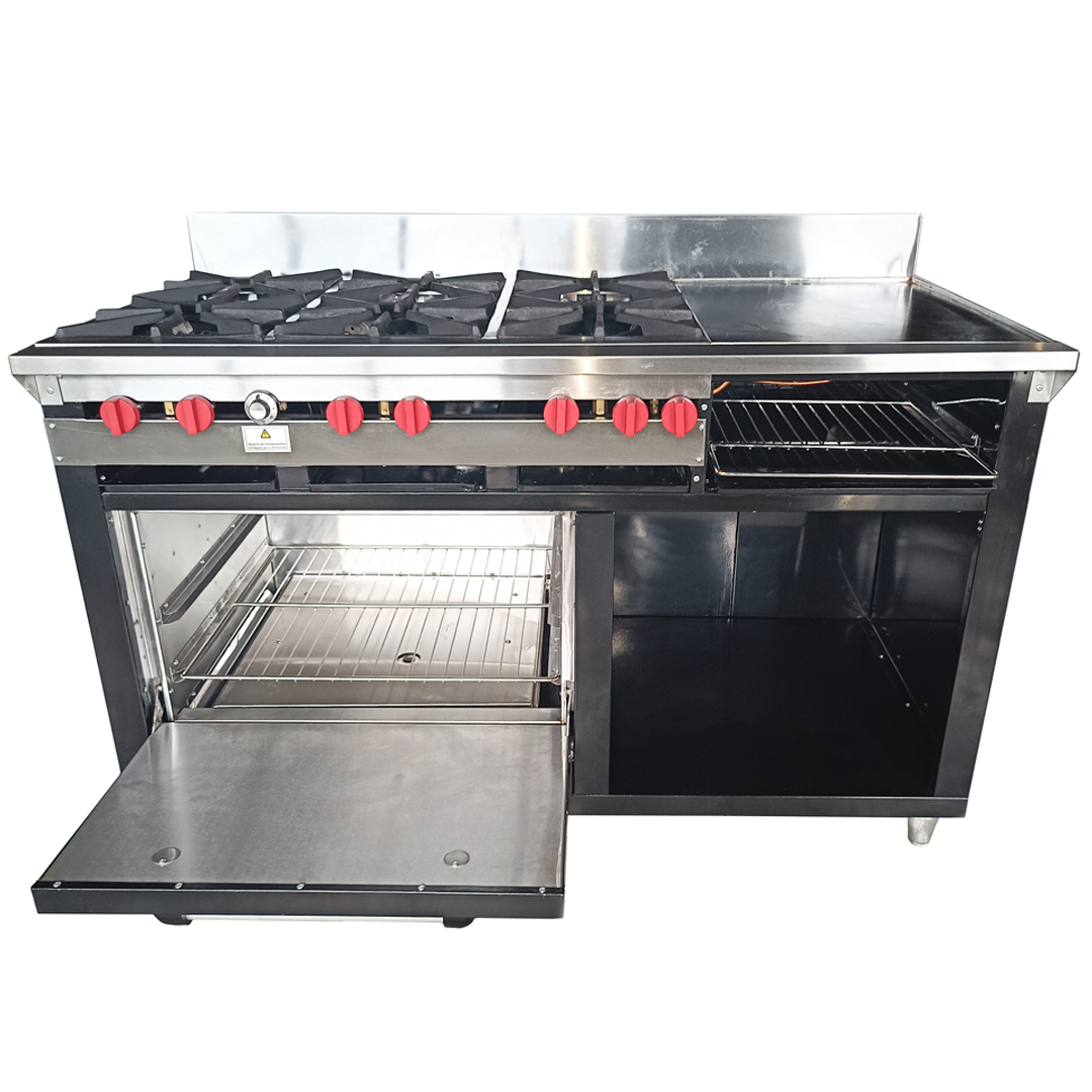 6-Burner Gas Stove, Grill and Oven