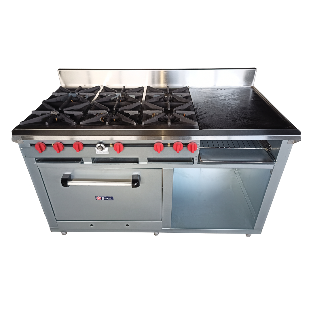 6-Burner Gas Stove, Grill and Oven