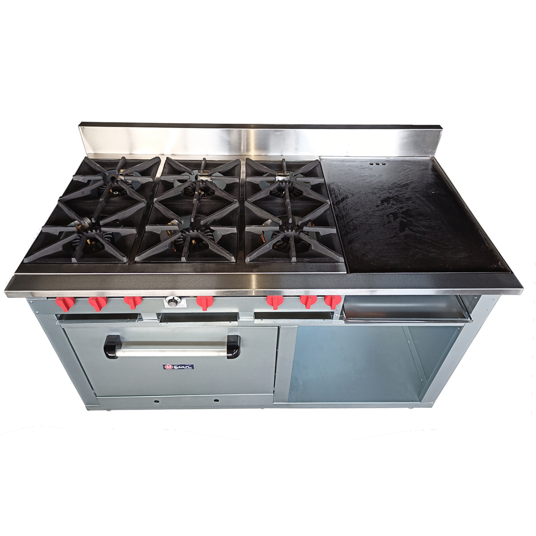 6-Burner Gas Stove, Grill and Oven