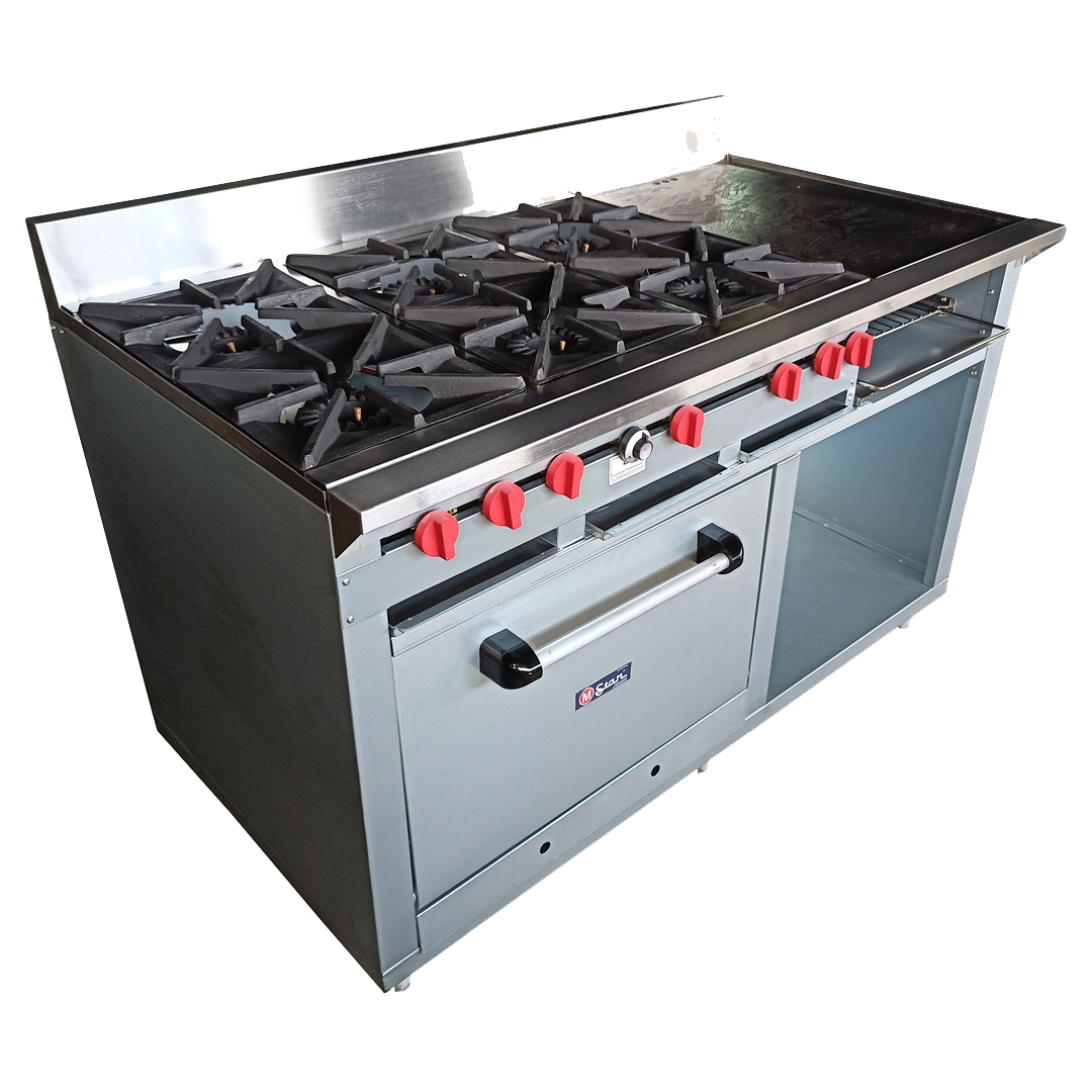 6-Burner Gas Stove, Grill and Oven