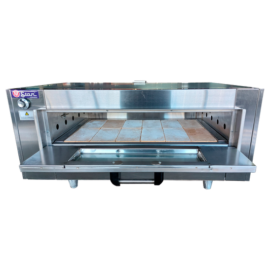 Gas oven, 1 AI chamber, 14-hole, Refractory floor, Glass door