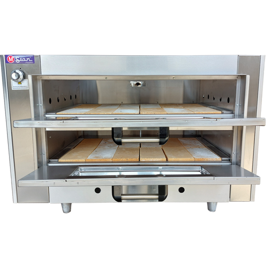 2 Chamber AI Gas Oven, Boc 14, Refractory Floor, Glass Door