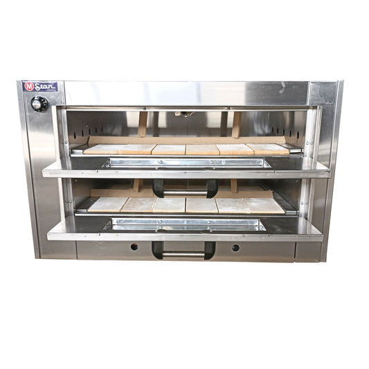 2 Chamber Gas Oven Painted, Boc 14, Refractory Floor, Glass Door