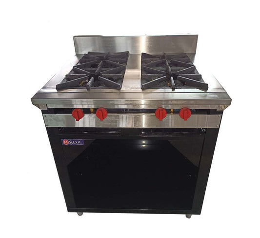 Cocina a gas 4 Hornillas Hondas y Gabinete