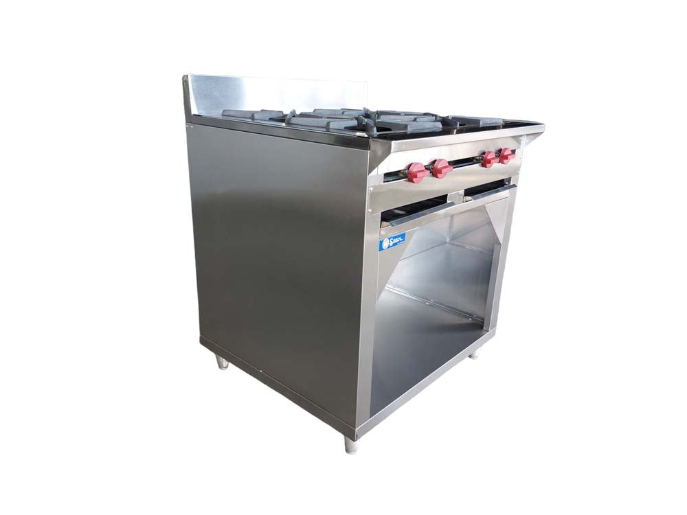 4 Burner Gas Stove with Cabinet