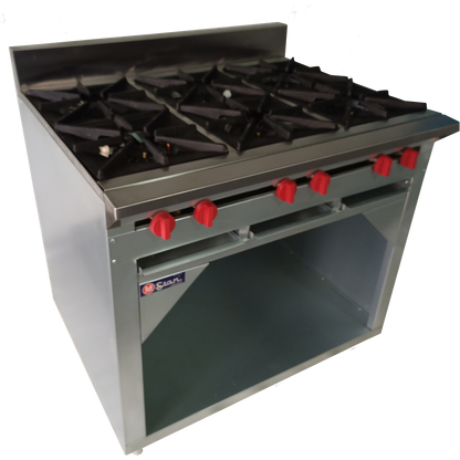 6 Burner Gas Stove with Cabinet