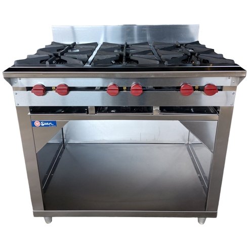 6 Burner Gas Stove with Cabinet