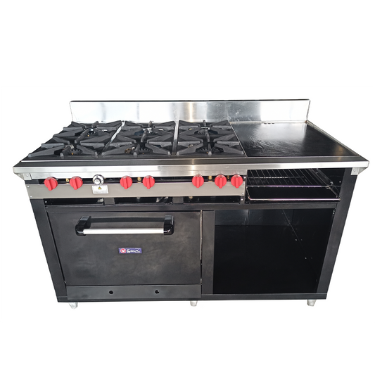 6-Burner Gas Stove, Grill and Oven