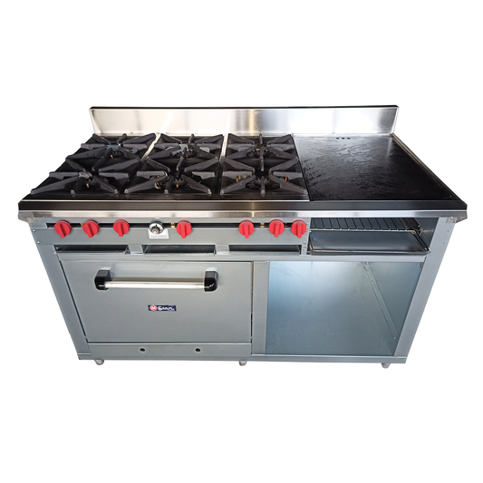 6-Burner Gas Stove, Grill and Oven