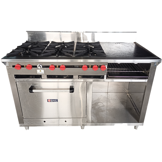 6-Burner Gas Stove, Grill and Oven