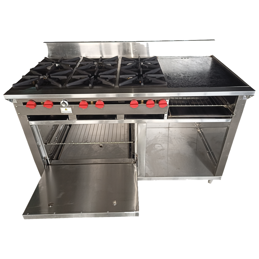 6-Burner Gas Stove, Grill and Oven