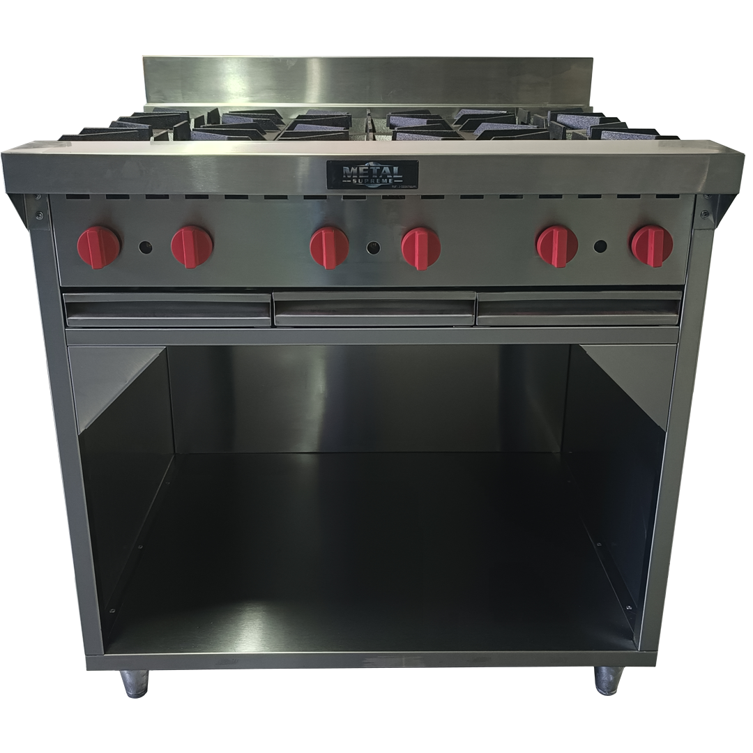 6 Burner Gas Stove with Cabinet