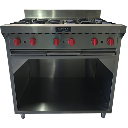 6 Burner Gas Stove with Cabinet