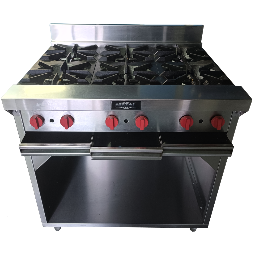6 Burner Gas Stove with Cabinet