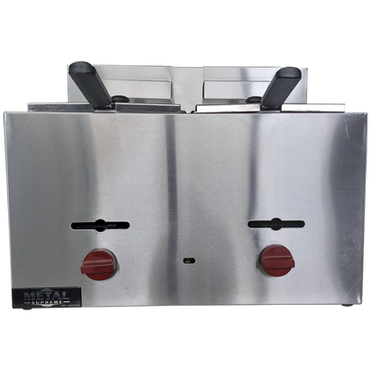 Countertop gas fryer 2 baskets 8Lts. of oil