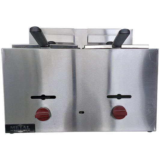 Countertop gas fryer 2 baskets 8Lts. of oil