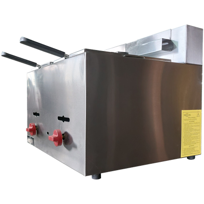 Countertop gas fryer 2 baskets 8Lts. of oil