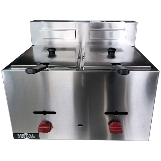 Countertop gas fryer 2 baskets 8Lts. of oil