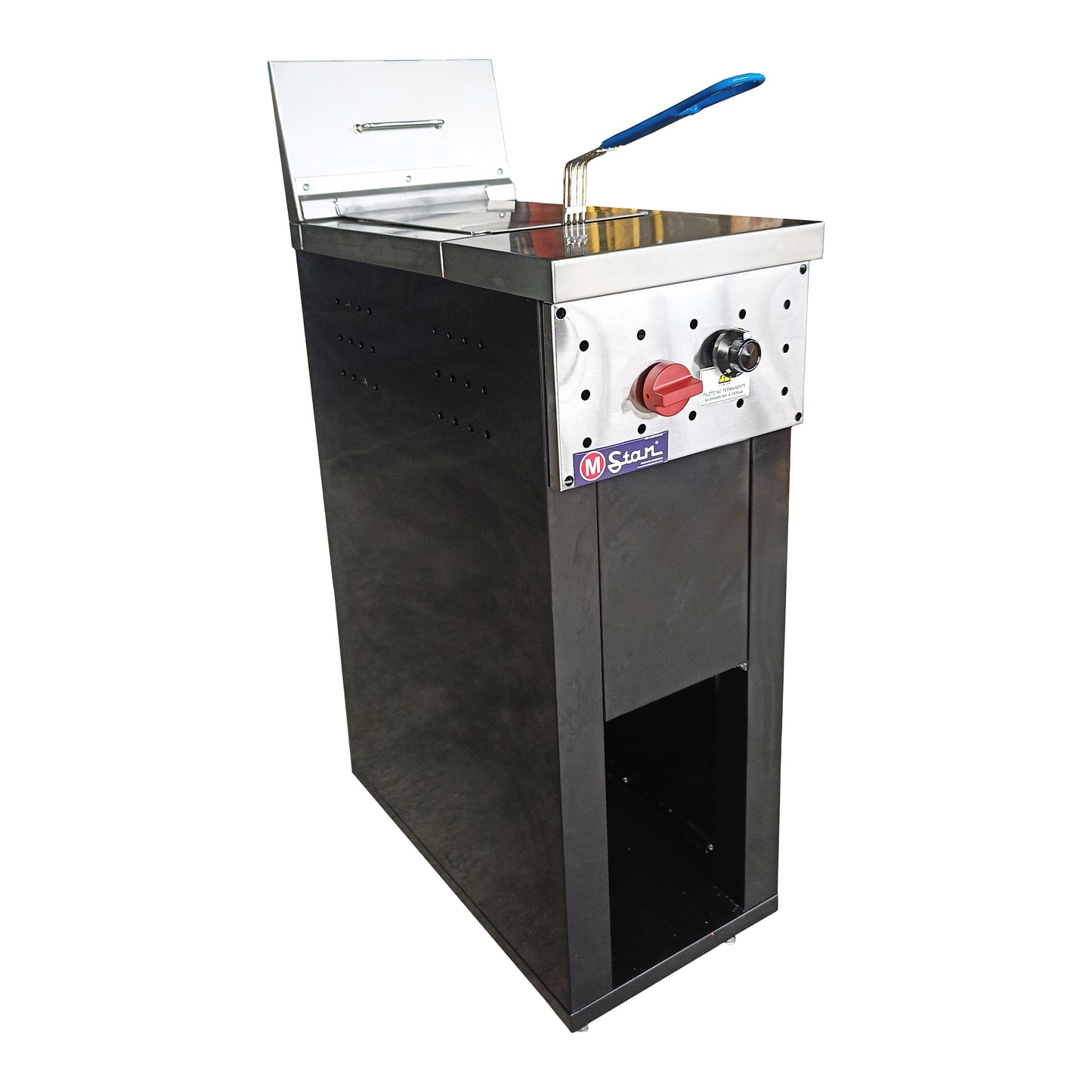 1-basket gas fryer 17Lts. of oil plus 3Lts. of water