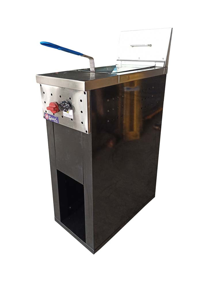 1-basket gas fryer 17Lts. of oil plus 3Lts. of water