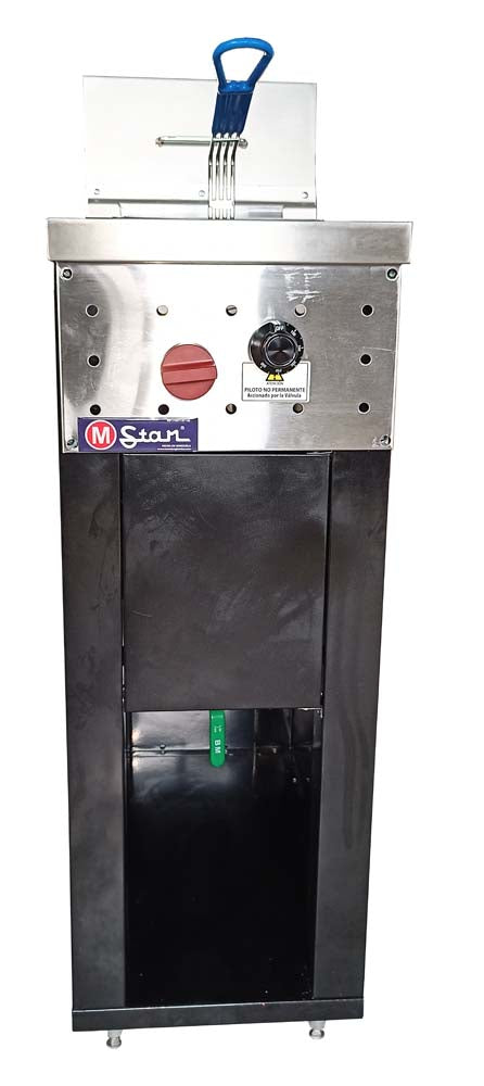 1-basket gas fryer 17Lts. of oil plus 3Lts. of water