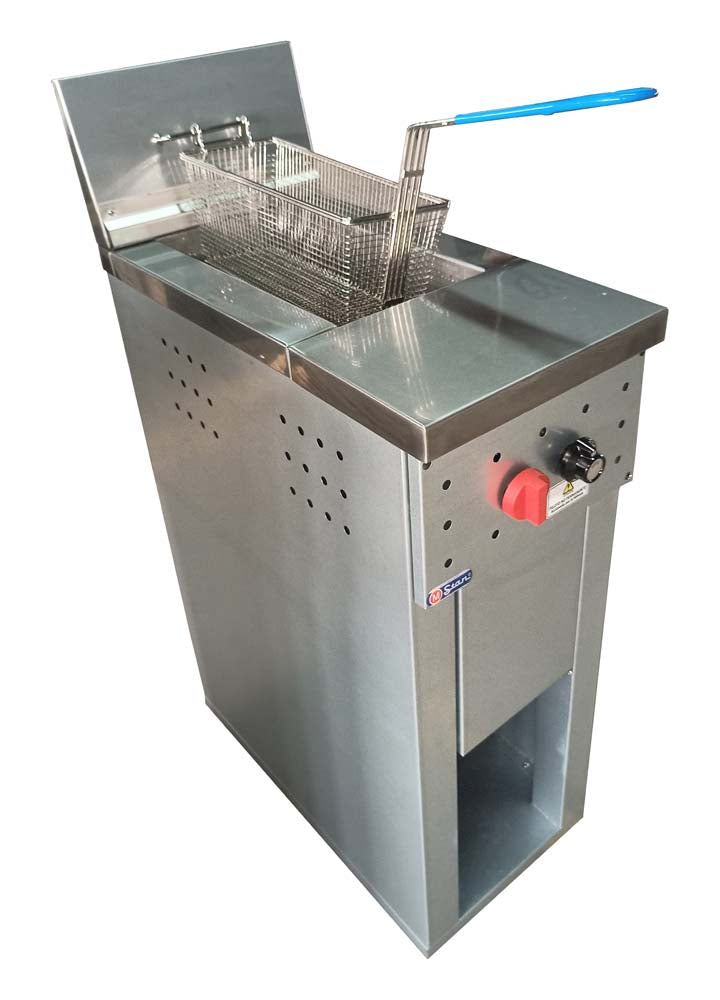 1-basket gas fryer 17Lts. of oil plus 3Lts. of water