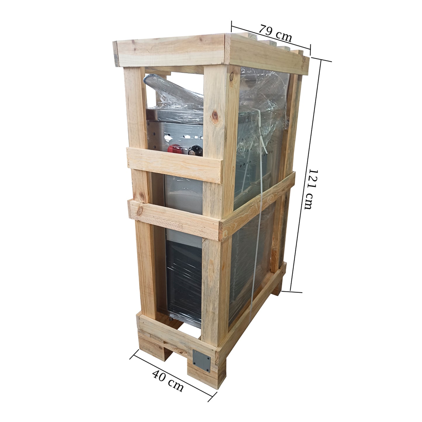 1-basket gas fryer 17Lts. of oil plus 3Lts. of water