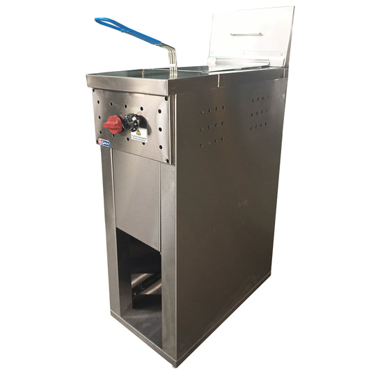 1-basket gas fryer 17Lts. of oil plus 3Lts. of water