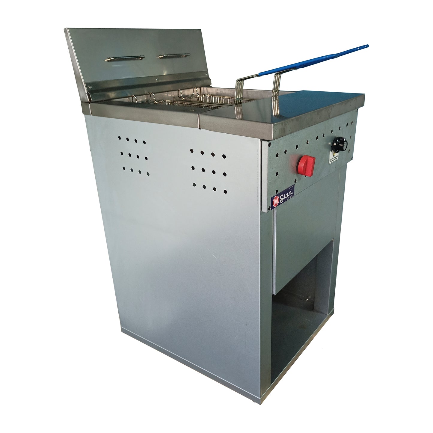 2-basket gas fryer 30Lts. of oil plus 5Lts. of water