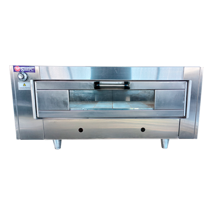 Gas oven, 1 AI chamber, 14-hole, Refractory floor, Glass door