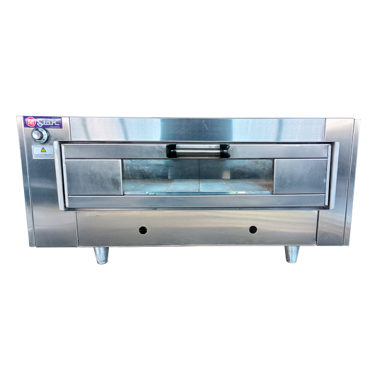 Gas oven, 1 AI chamber, 14-hole, Refractory floor, Glass door