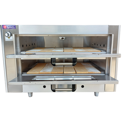 2 Chamber AI Gas Oven, Boc 14, Refractory Floor, Glass Door
