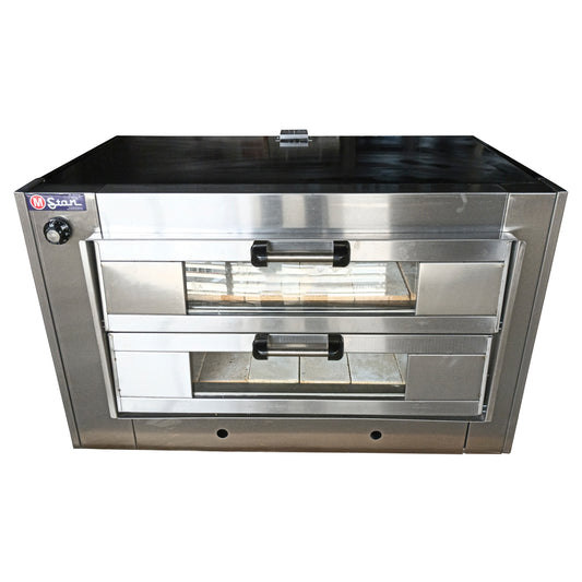 2 Chamber Gas Oven Painted, Boc 14, Refractory Floor, Glass Door