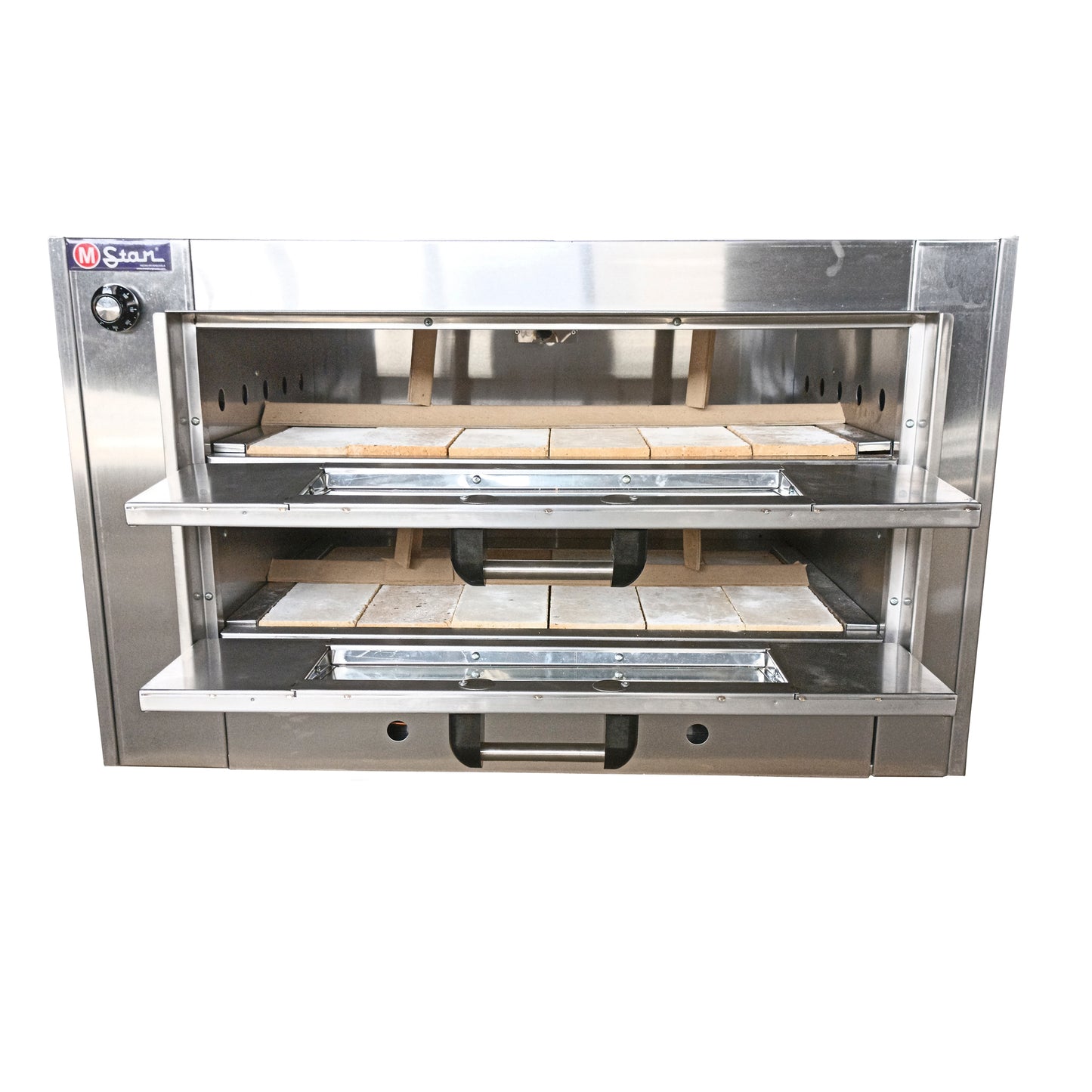 Horno a gas 2 Cámaras Pintado, Boc 14, Piso Refractario, Puerta de vidrio
