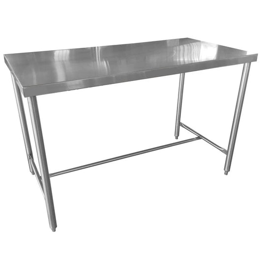 Mesa Central de 180cm sin entrepaño en Acero Inoxidable 430