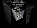 COCINA INDUSTRIAL 4 HORNILLAS TOPE AMPLIO CON GABINETE 