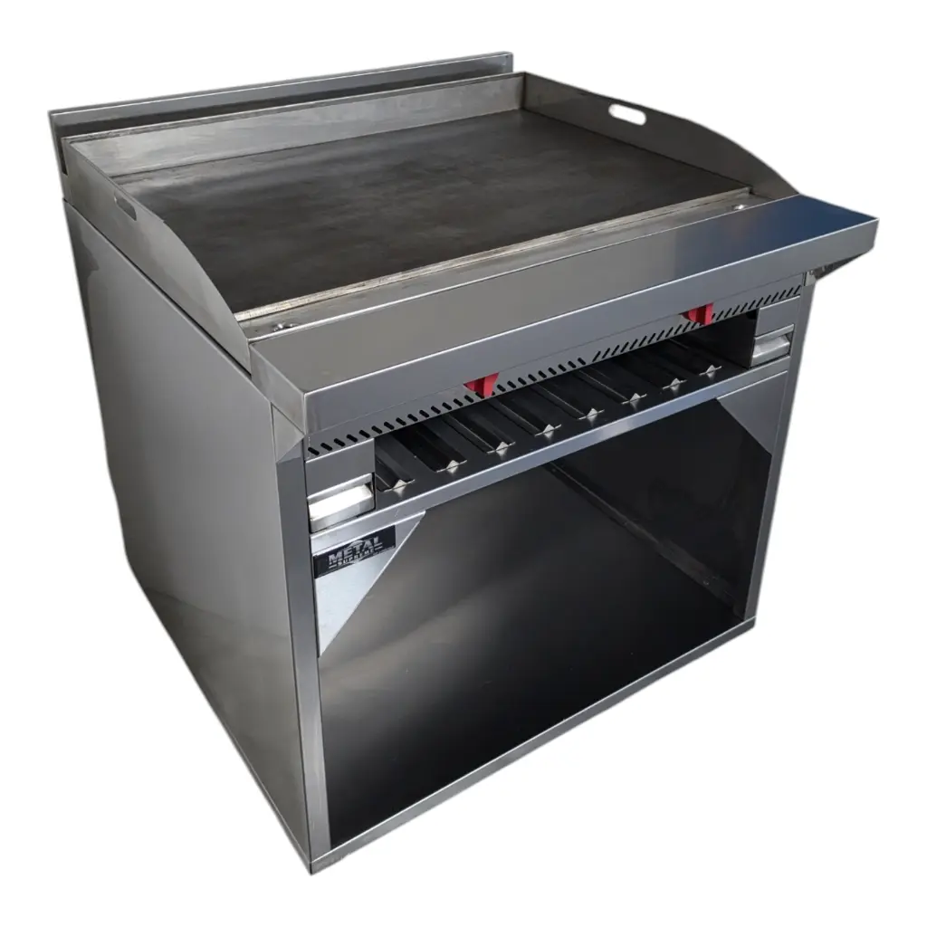 PLANCHA TOPE AMPLIO 90 CMS GRATINADOR Y GABINETE