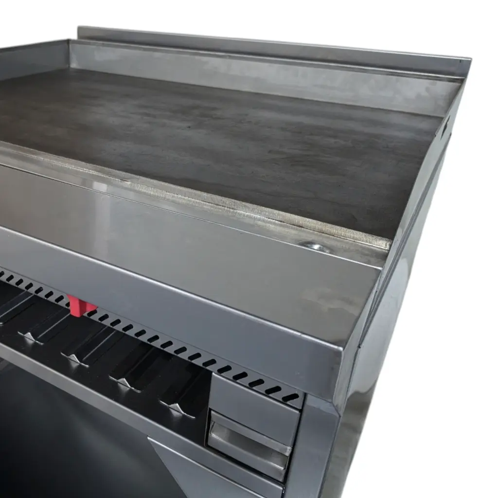 PLANCHA TOPE AMPLIO 90 CMS GRATINADOR Y GABINETE