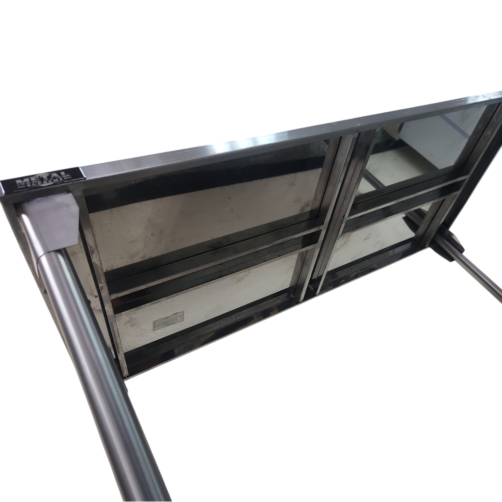 MESA CENTRAL 112 X 70 X 90 CON ENTREPAÑO EN AI 430