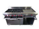 COCINA 6 HORNILLAS, PLANCHA, GRAT. Y HORNO EN A/I 430 C/SEG