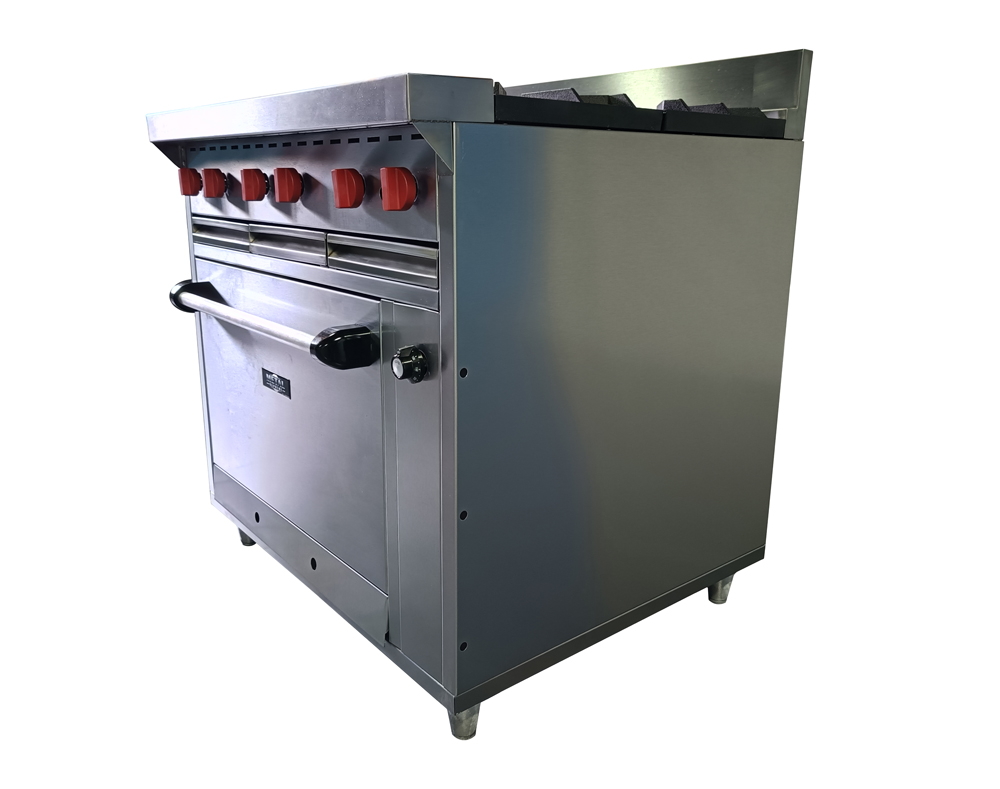 COCINA 6 HORNILLAS Y HORNO EN A/I 430 CON / SEG