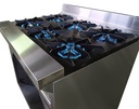 COCINA 4 HORNILLAS, PLANCHA, GRAT. Y HORNO EN A/I 430 C/ SEG