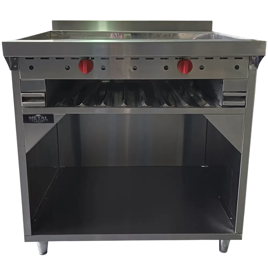 PLANCHA DE 90CM Y GRATINADOR CON GABINETE AI 430