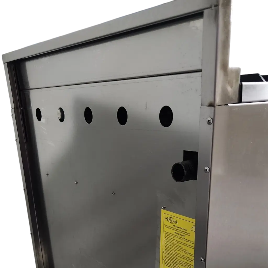 COCINA INDUSTRIAL 4 HORNILLAS AMPLIAS CON GABINETE 