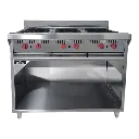 COCINA INDUSTRIAL 6 HORNILLAS AMPLIAS CON GABINETE