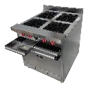 COCINA INDUSTRIAL 4 HORNILLAS TOPE AMPLIO Y HORNO EN A/I 430 C/SEG