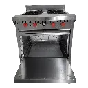COCINA INDUSTRIAL 4 HORNILLAS TOPE AMPLIO Y HORNO EN A/I 430 C/SEG