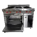 COCINA INDUSTRIAL 6 HORNILLAS TOPE AMPLIO Y HORNO EN A/I 430 C/SEG