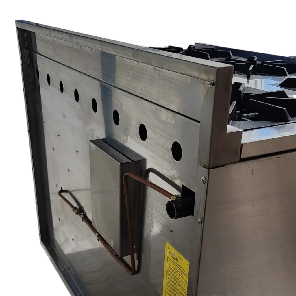 COCINA INDUSTRIAL 6 HORNILLAS TOPE AMPLIO Y HORNO EN A/I 430 C/SEG